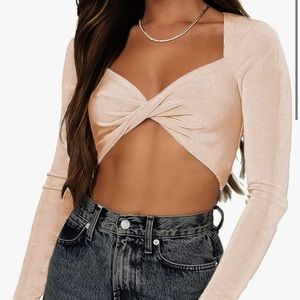 Twist Front Top - Size Medium